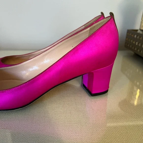 SJP Hot Pink Satin Heels in size 40 - Picture 5 of 9
